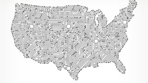 USA on Circuit Board